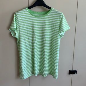 IZOD lime green/white striped all cotton